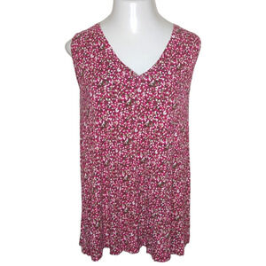 LANE BRYANT Pink V-Neck Sleeveless Tank 26 28